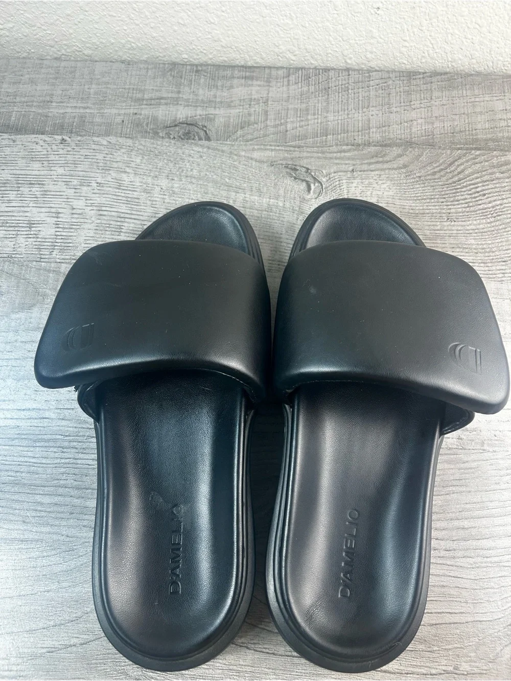 D’Amelio Black Platform Slide Sandals | Chunky Comfort Slides Size 11.5 Women’s